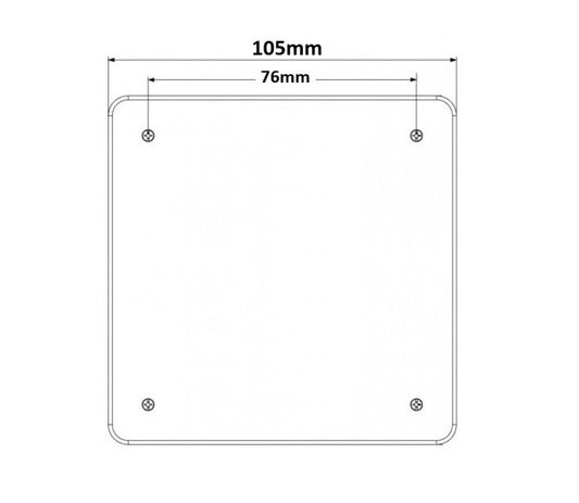 5 Pezzi Coperchio quadrato 92x92 mm per scatola derivazione - con viti