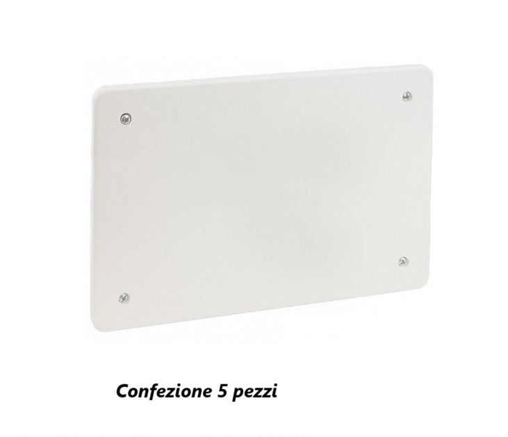 5 Pezzi Coperchio rettangolare 119x96 mm Misura 2 per scatola derivazione - con viti