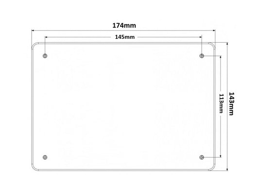 5 Pezzi Coperchio rettangolare 161x130 mm Misura 5 per scatola derivazione - con viti