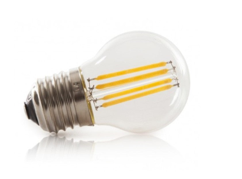 Lampadina LED Globo E27 G45 4W a filamento - luce calda naturale o fredda