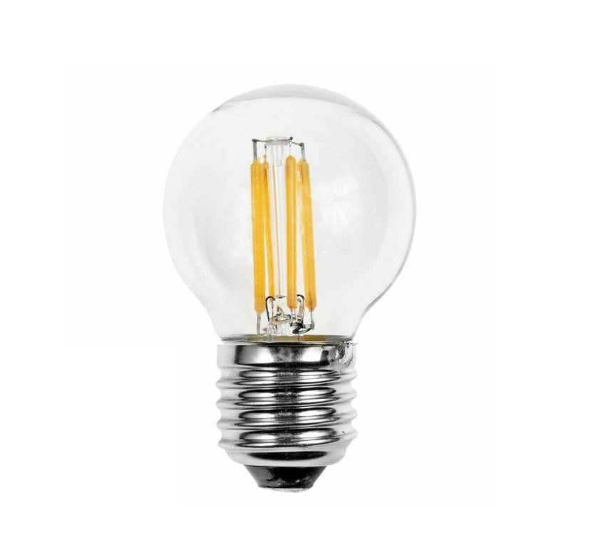 Lampadina LED Globo E27 G45 4W a filamento - luce calda naturale o fredda