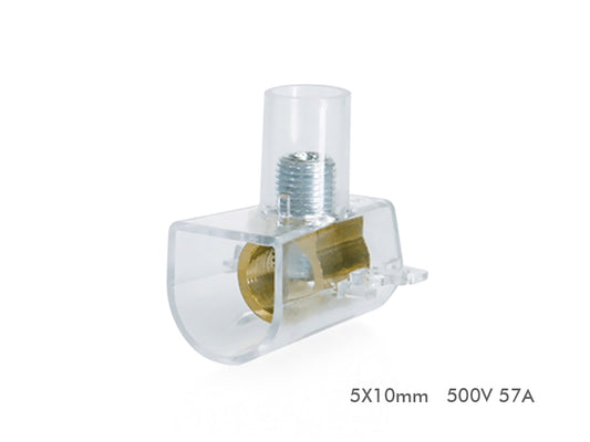 Morsettiera volante unipolare 10 mm trasparente 500V 57A confezione 5 pezzi