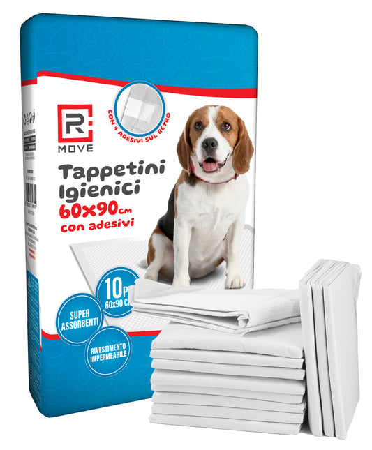 Tappetini igienici assorbenti per cani 60x90 cm con adesivi 100 pz