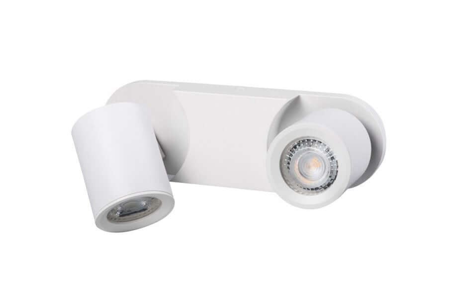 Applique da parete o soffitto 2 luci orientabili - bianca o nera