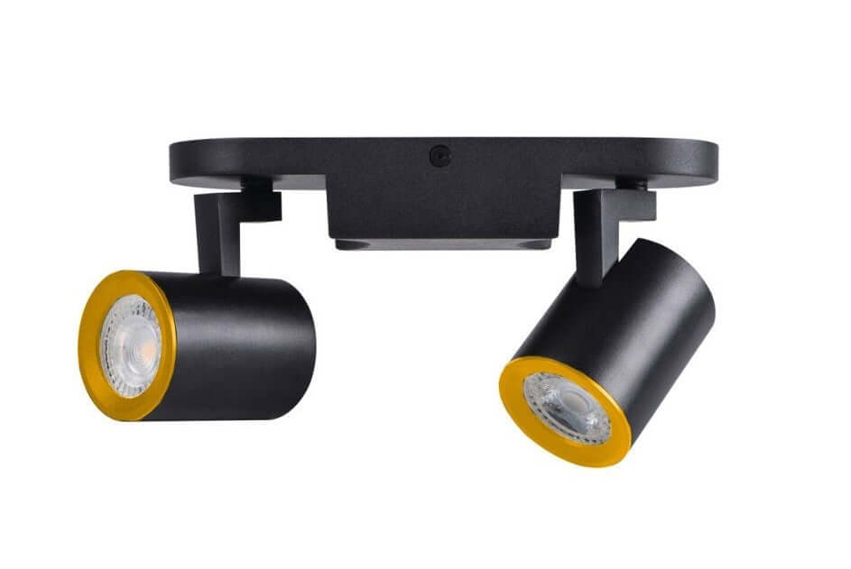 Applique da parete o soffitto 2 luci orientabili - bianca o nera