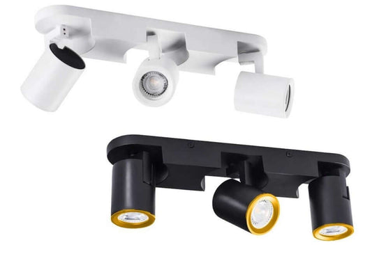 Applique GU10 da parete o soffitto con 3 teste orientabili - lampada direzionabile