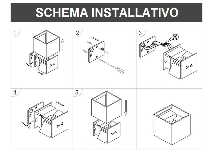 Applique LED COB 12W da esterno IP65 bianca - doppia emissione fascio regolabile