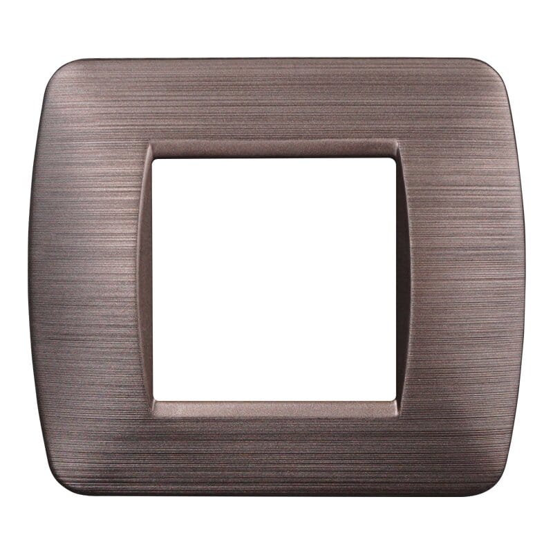 Placca Space in metallo satinato compatibile con BTicino Living Light - Cornice frontale da incasso