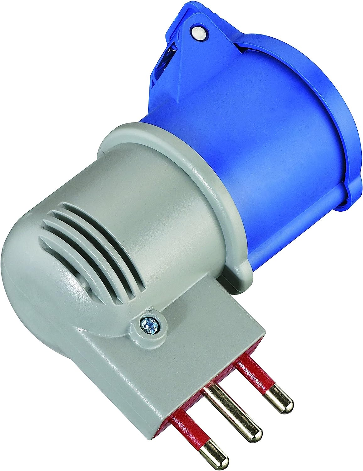 Adattatore spina italiana 16A 2P+T a presa industriale CEE blu IP44
