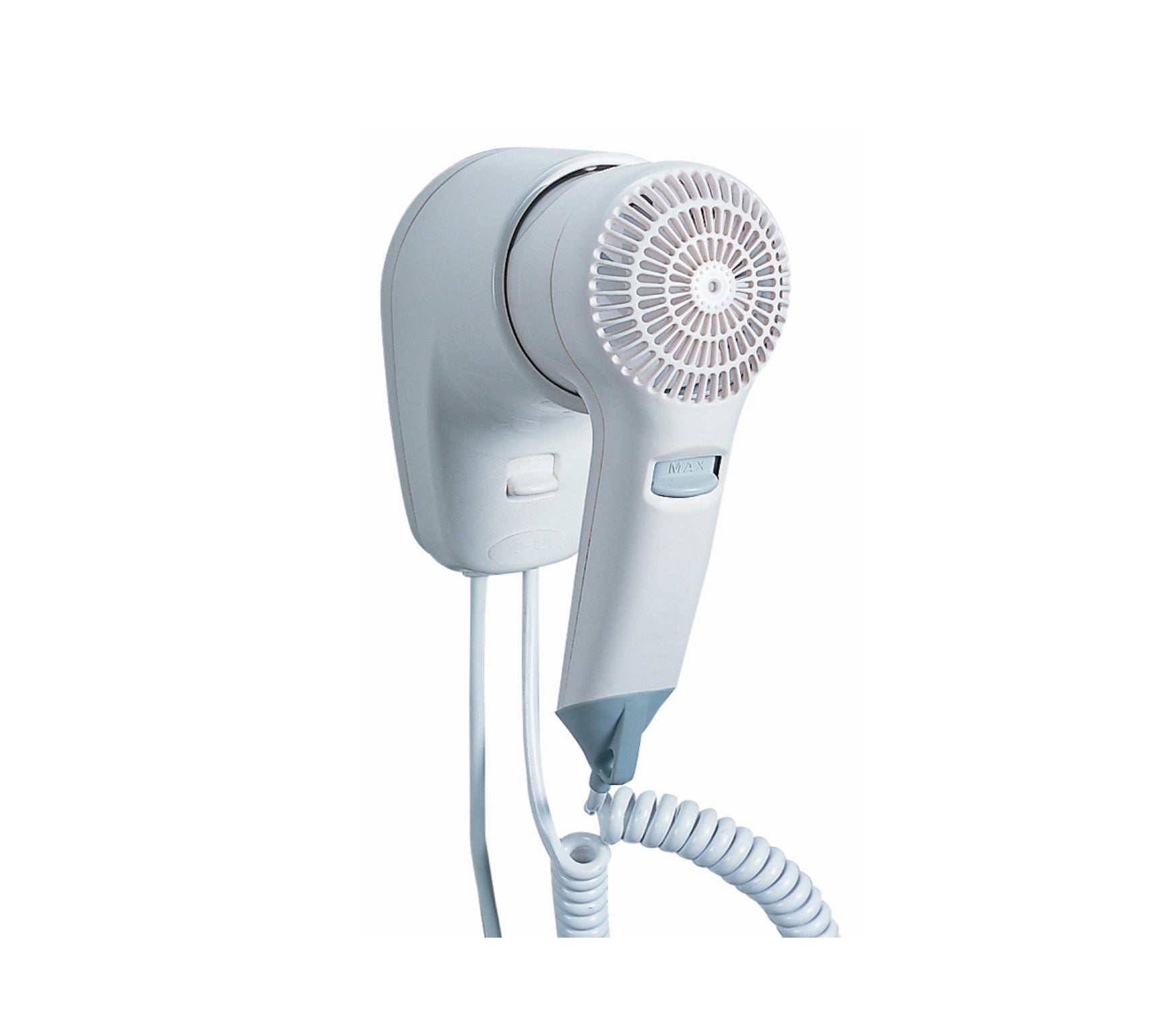 Asciugacapelli a pistola da parete 1200W con pulsante sicurezza Hotel e B&B - immagine 2