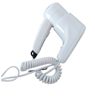 Asciugacapelli a pistola da parete 1200W con pulsante sicurezza Hotel e B&B - immagine 4
