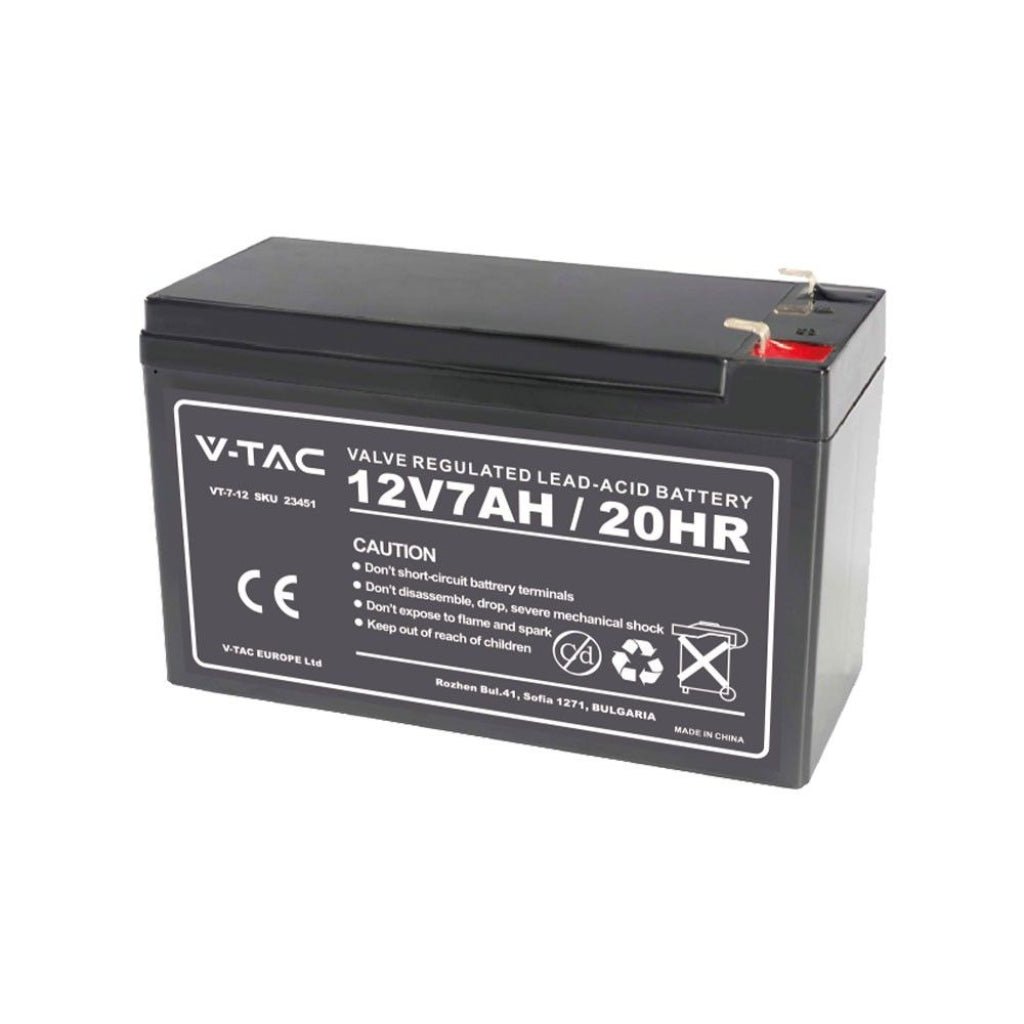 Batteria al piombo 12V 7Ah per allarmi, videosorveglianza e UPS