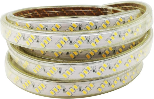 Striscia LED 220V IP65 180 LED/m luce fredda - taglio ogni 1 m