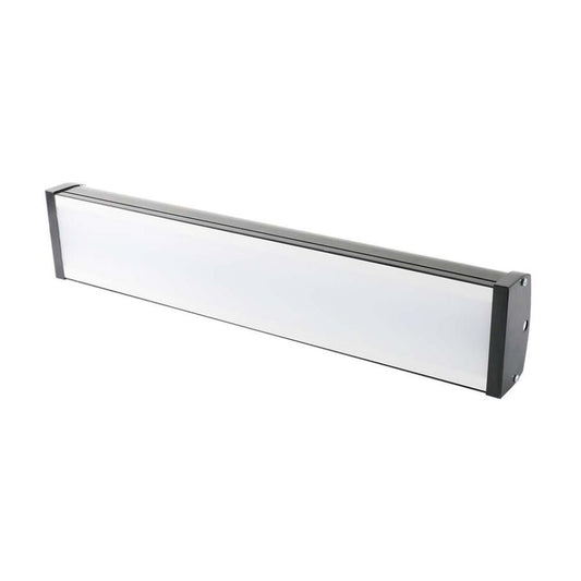 Campana LED industriale lineare 100W 6500K IP65 nera per capannoni e magazzini