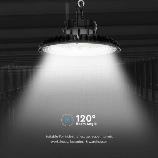 Campana LED industriale UFO 200W IP65 CCT 3 in 1 160 lm/W - luce selezionabile