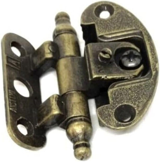 Cerniera anticata bronzata in lega metallica 35x24x15 mm con basetta per armadio