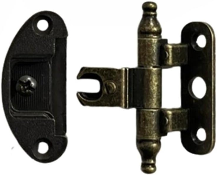 Cerniera anticata bronzata in lega metallica 35x24x15 mm con basetta per armadio