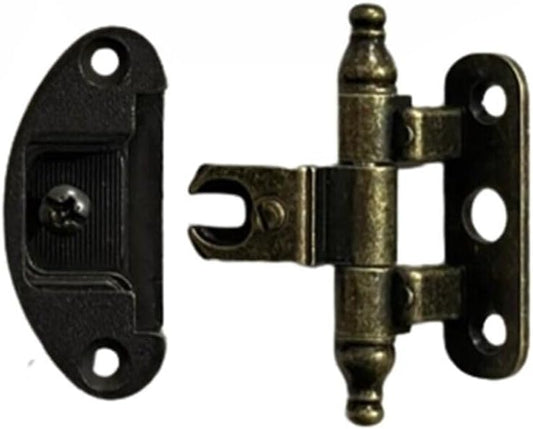 Cerniera anticata bronzata in lega metallica 35x24x15 mm con basetta per armadio