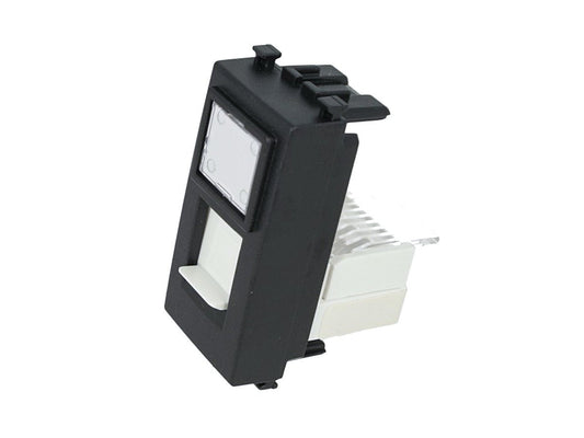 Presa dati RJ45 Cat 6 UTP compatibile con Vimar Arke - Nero - modulo da incasso per supporto e placca compatibile