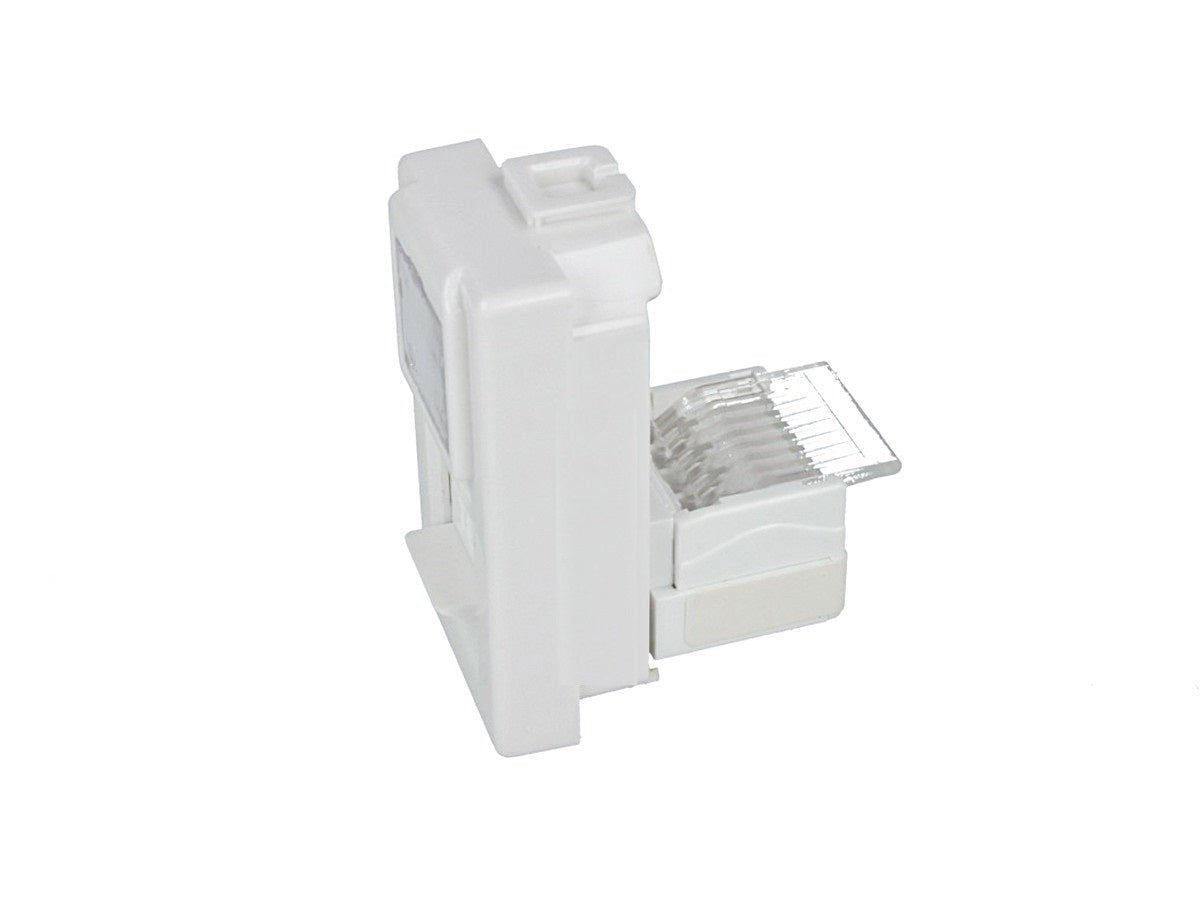 Presa telefonica RJ11 compatibile con BTicino Matix - Bianco - modulo da incasso per supporto e placca compatibile