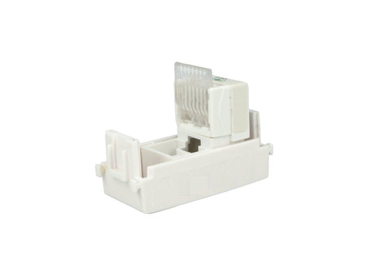 Presa telefonica RJ11 compatibile con Vimar Plana - Nero - modulo da incasso per supporto e placca compatibile