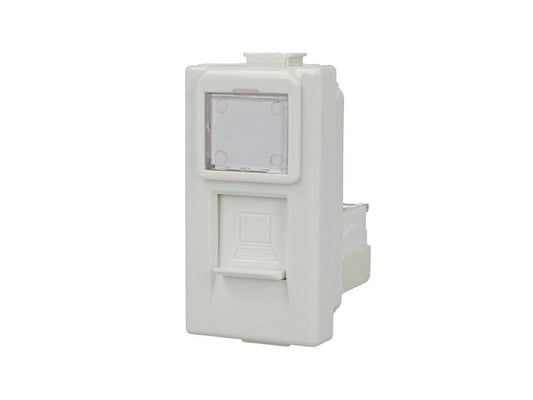 Presa dati RJ45 Cat 6 UTP compatibile con BTicino Matix - Bianco - modulo da incasso per supporto e placca compatibile