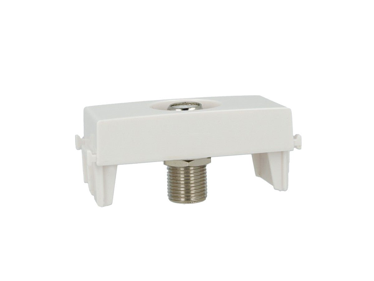 Presa TV SAT tipo F femmina compatibile con Vimar Arke - Bianco - modulo da incasso per supporto e placca compatibile