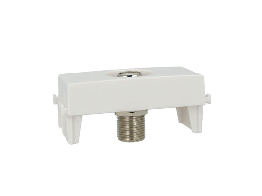 Presa TV SAT tipo F femmina compatibile con Vimar Arke - Bianco - modulo da incasso per supporto e placca compatibile