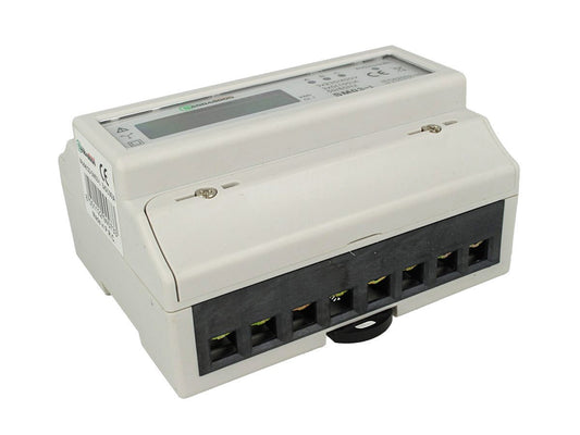 Contatore energia trifase 3x5(100)A 400V - 7 moduli DIN