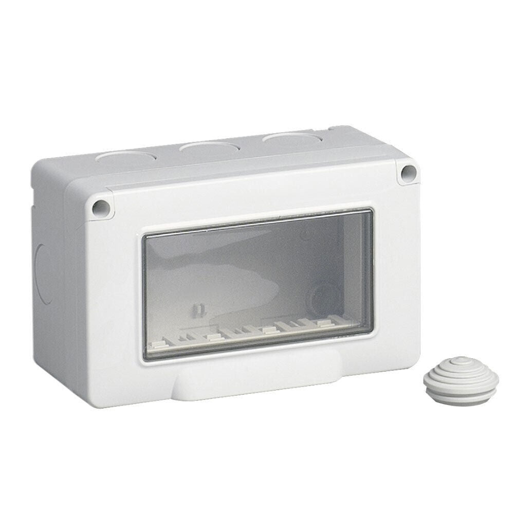 Custodia Idrobox IP55 con coperchio compatibile con Vimar Plana - 2, 3 o 4 posti