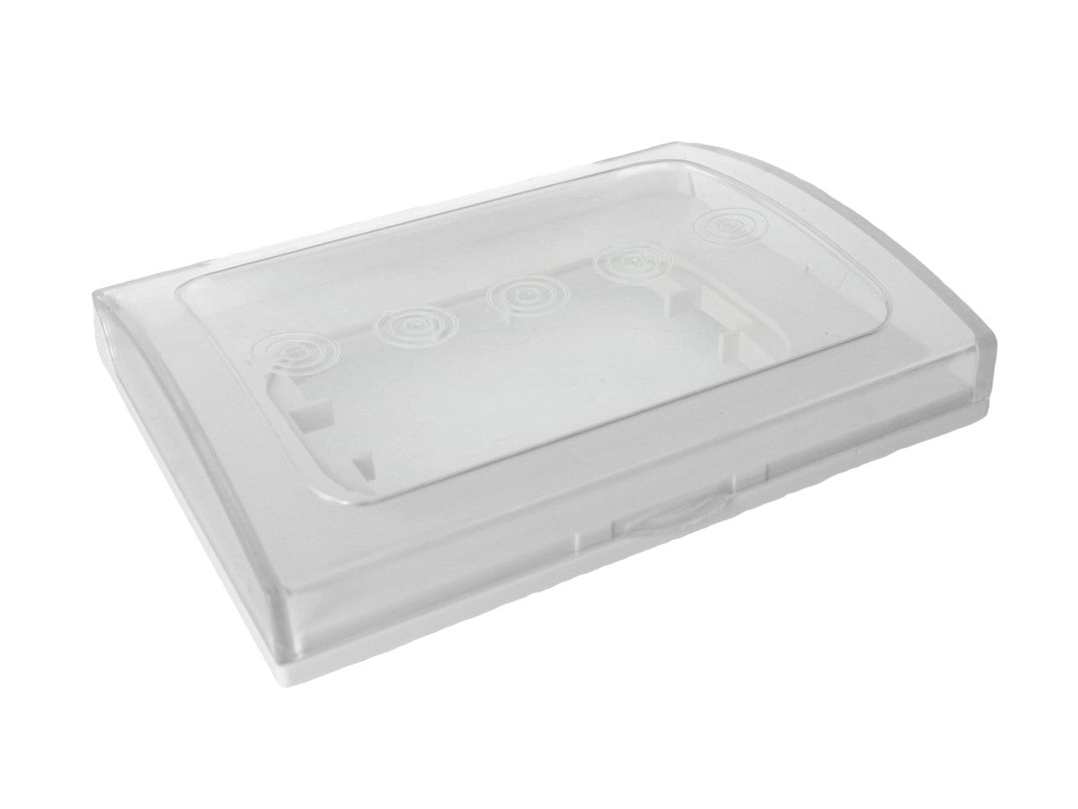 Custodia universale IP44 3 moduli con sportello per placca e frutti da incasso
