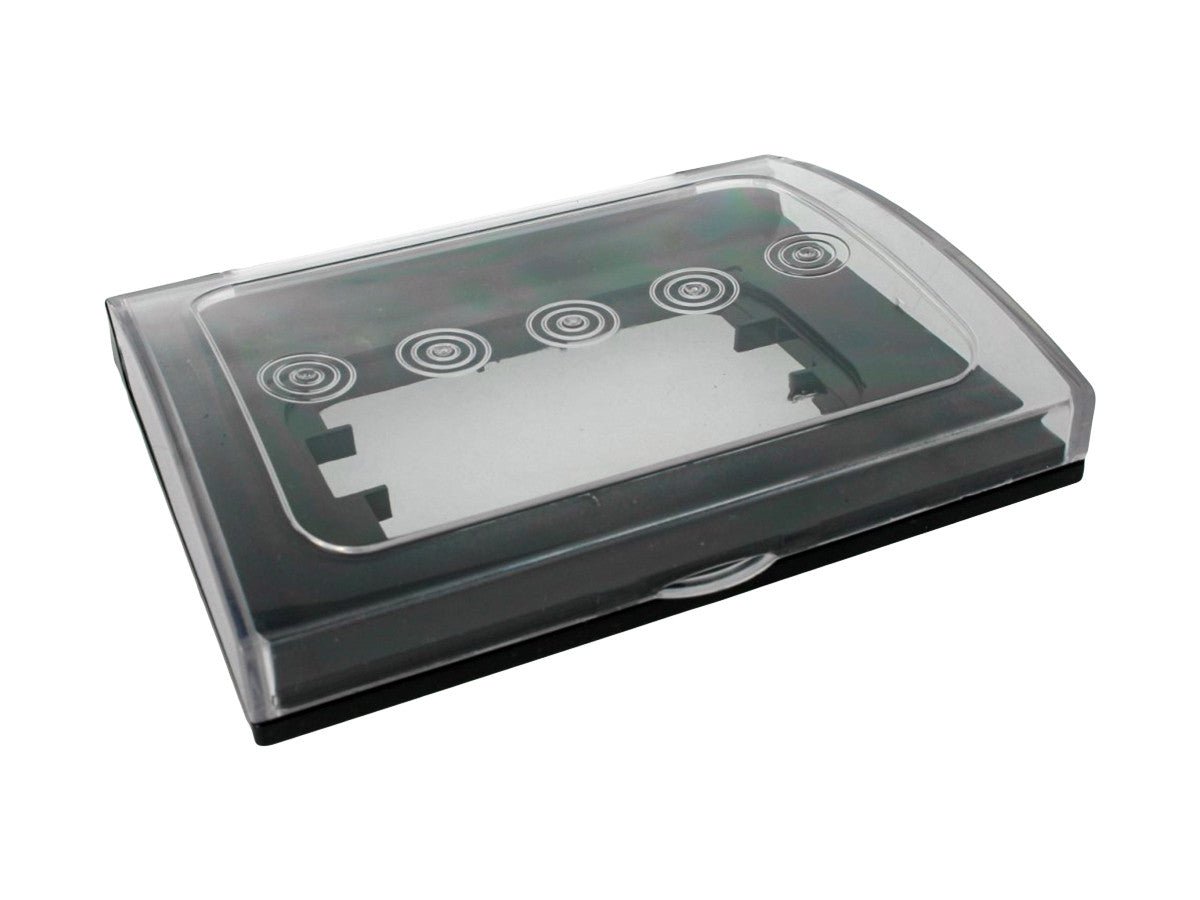 Custodia universale IP44 3 moduli con sportello per placca e frutti da incasso