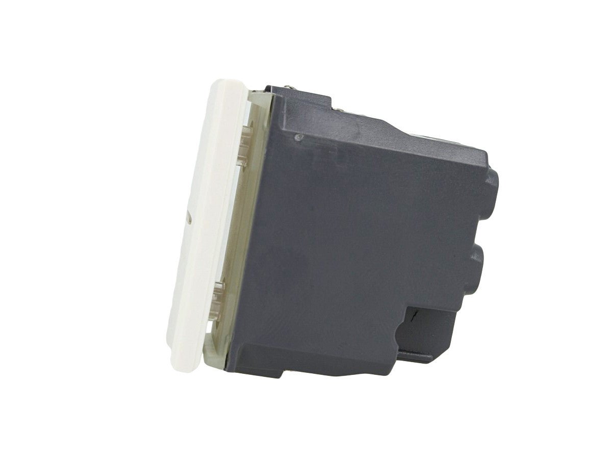 Deviatore assiale 1P compatibile con BTicino Axolute - modulo da incasso per supporto e placca compatibile