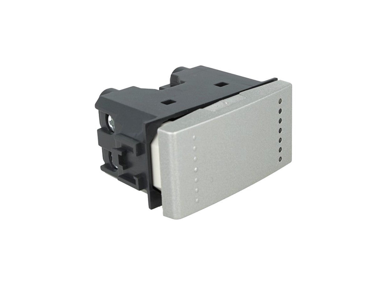 Deviatore unipolare 1P 16A 250V compatibile con BTicino Living Light e Living International - modulo da incasso per supporto e placca compatibile