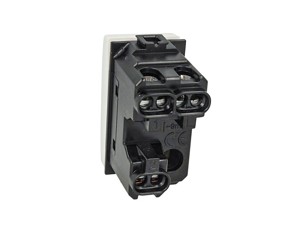 Deviatore unipolare 1P 16A compatibile con BTicino Matix - modulo da incasso per supporto e placca compatibile