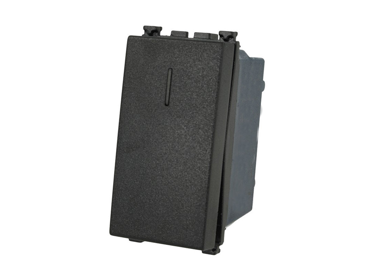 Deviatore unipolare 1P 16A nero compatibile con Vimar Arke