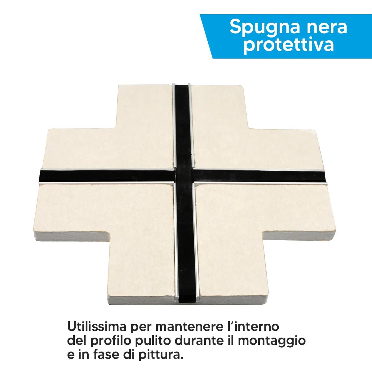 Profilo in alluminio per cartongesso 12,5 mm per striscia LED