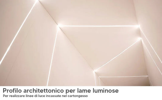 Profilo in alluminio per cartongesso 12,5 mm per striscia LED
