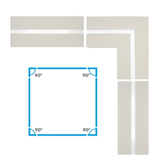 Profilo in alluminio per cartongesso 12,5 mm per striscia LED