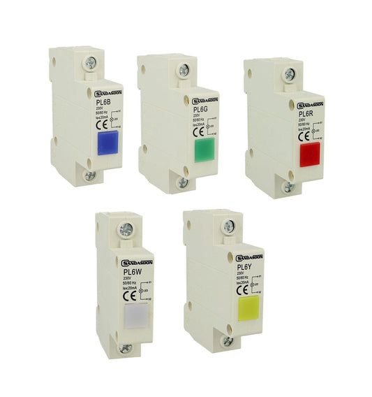 Indicatore luminoso LED da guida DIN - spia di segnalazione per quadro elettrico