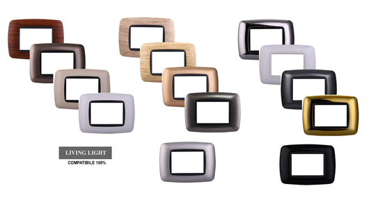 Placca Space tecnopolimero bombato compatibile con BTicino Living International - Cornice frontale da incasso - BTicino Living International