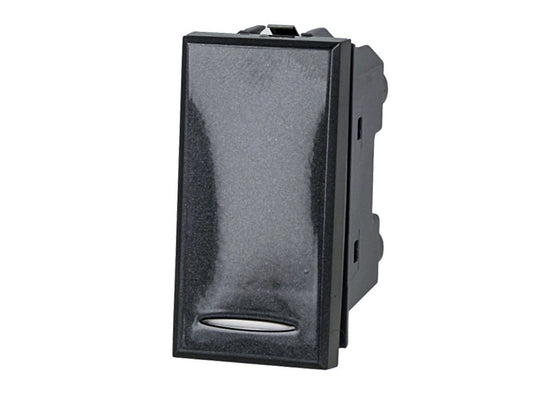 Interruttore unipolare 1P 16A compatibile con BTicino Axolute - modulo da incasso per supporto e placca compatibile