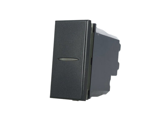 Interruttore assiale 1P 16A compatibile con BTicino Axolute - modulo da incasso per supporto e placca compatibile