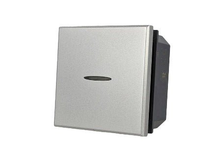 Interruttore assiale 2 moduli 1P 16A compatibile con BTicino Axolute - modulo da incasso per supporto e placca compatibile