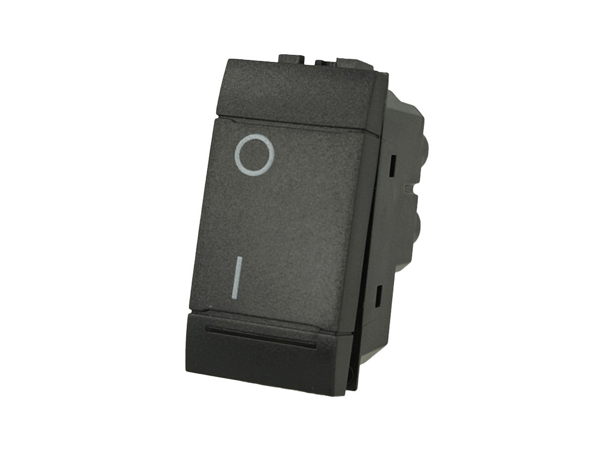 Interruttore bipolare 2P 16A 0-1 compatibile con BTicino Living Light e Living International - modulo da incasso per supporto e placca compatibile