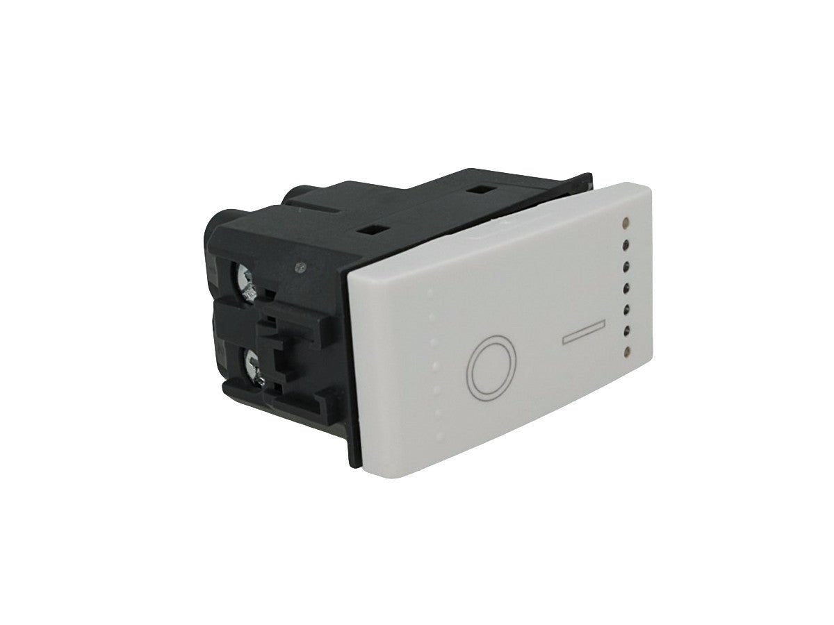 Interruttore bipolare 2P 16A 0-1 compatibile con BTicino Living Light e Living International - modulo da incasso per supporto e placca compatibile