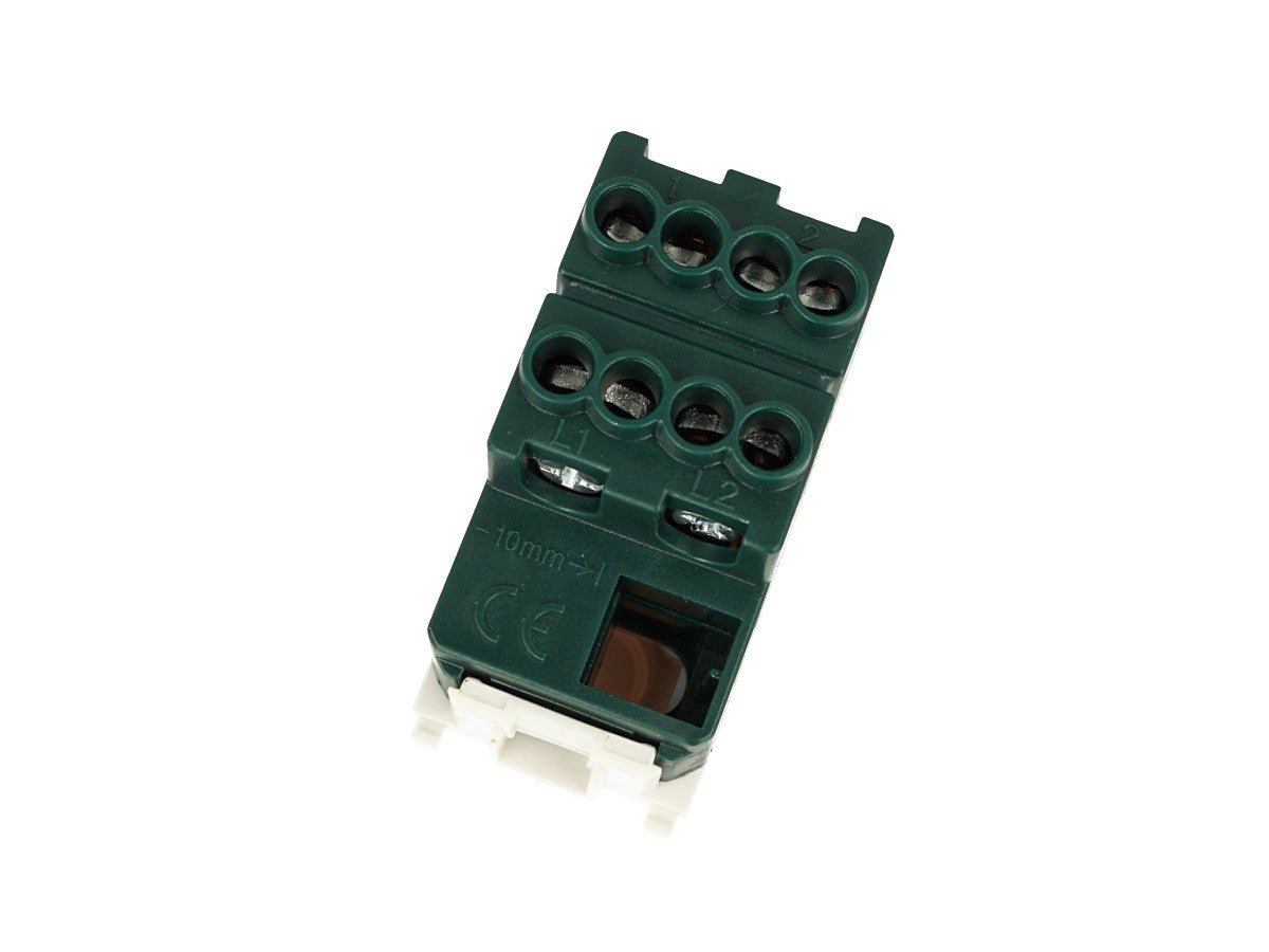 Interruttore bipolare 2P 16A 0-1 compatibile con Vimar Plana - modulo da incasso per supporto e placca compatibile