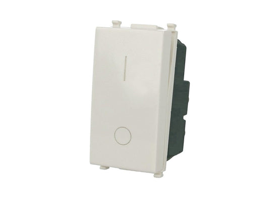 Interruttore bipolare 2P 16A 0-1 compatibile con Vimar Plana - modulo da incasso per supporto e placca compatibile