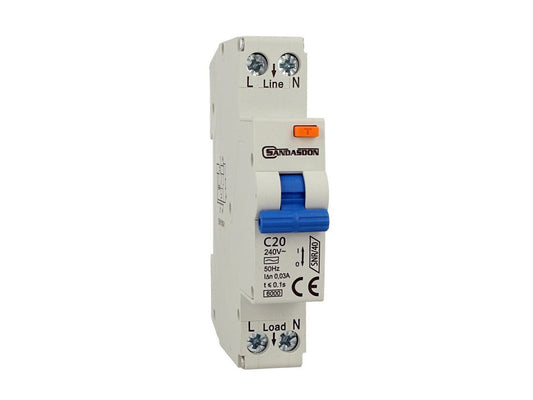 Interruttore magnetotermico differenziale 1P+N 40A C16 tipo AC - 1 modulo DIN