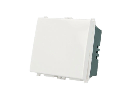 Interruttore unipolare 1P 16A 2 moduli compatibile con Vimar Plana - modulo da incasso per supporto e placca compatibile